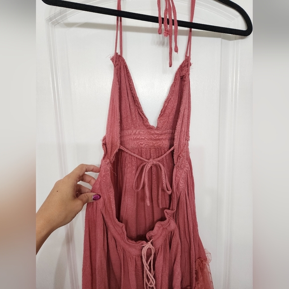 Pink Lace Mini Short Dresses - Picture 6 of 6